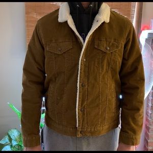 GAP men’s XL trucker corduroy jacket Sherpa lined